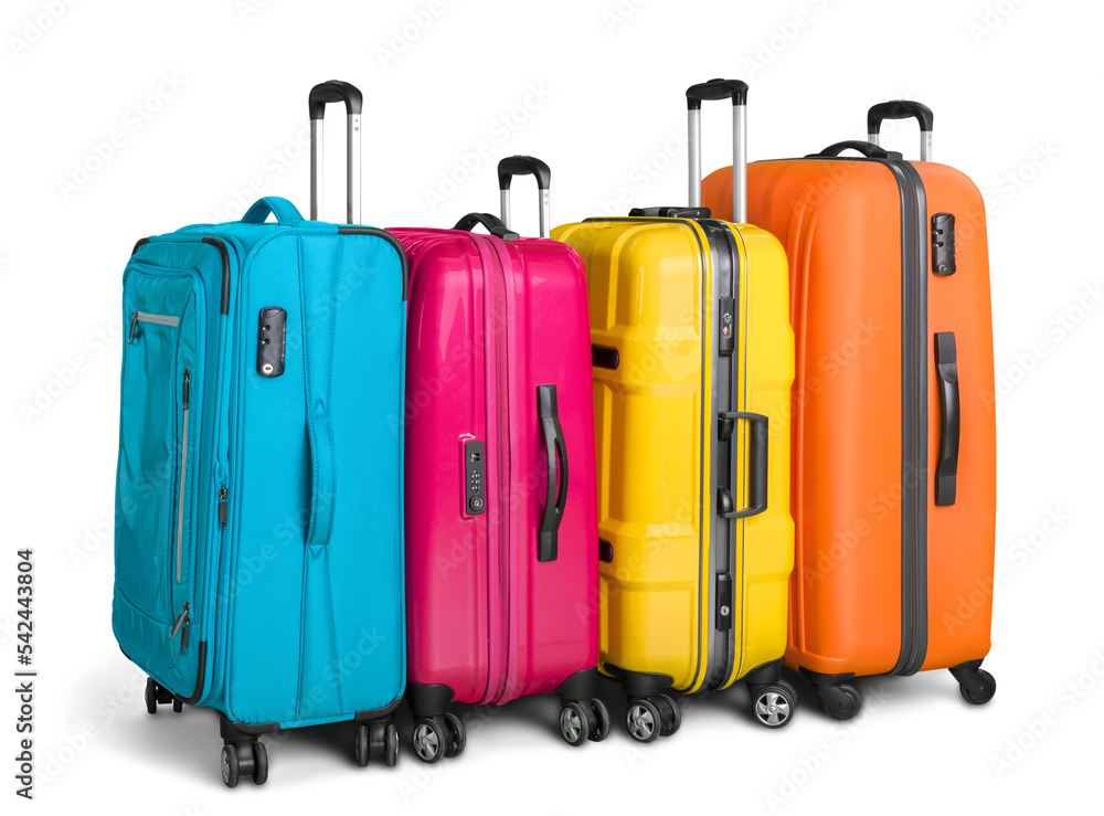 Luggage Consisting Of Large Suitcases And Travel Bag On White Stock Photo -  Download Image Now - iStock