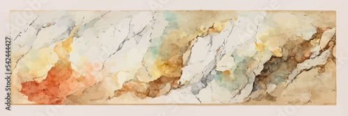 vector watercolor art background, old paper, marble