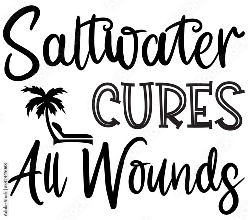 Saltwater Cures All Wounds #2, Beach SVG Bundle, Beach T-Shirt Bundle, Beach SVG, SVG Design, Beach SVG Design