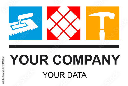 Tiler service graphic in vector quality.
