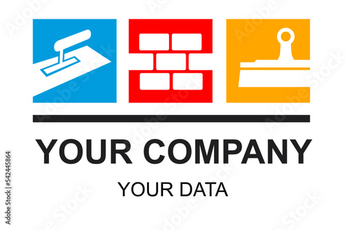 Plastering finishing company logo in vector quality.