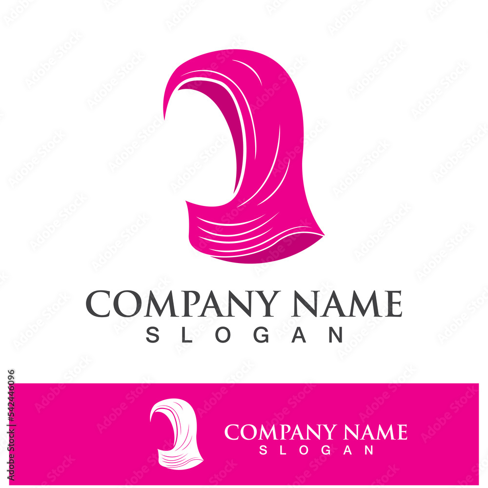 Simple headscarf logo icon vector Simple headscarf logo icon vector