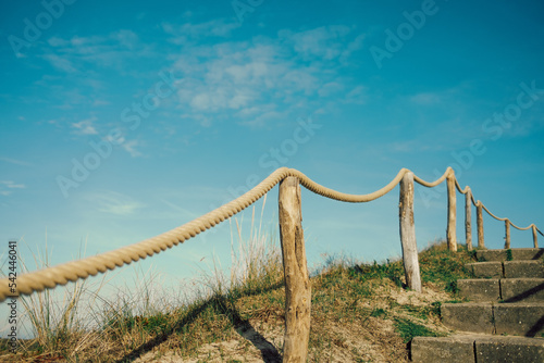 Fototapeta Naklejka Na Ścianę i Meble -   rope fence in dunes