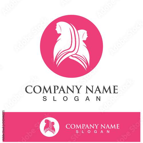 Simple headscarf logo icon vector