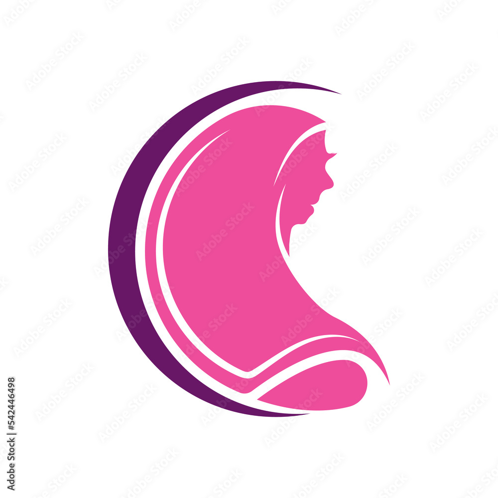 Simple headscarf logo icon vector Simple headscarf logo icon vector