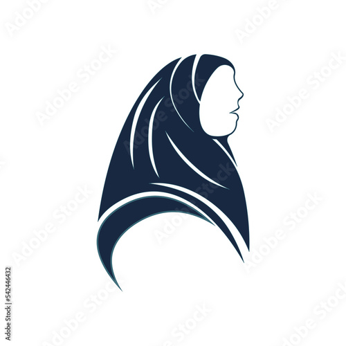 Simple headscarf logo icon vector