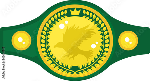 緑色のチャンピオンベルトのイラスト