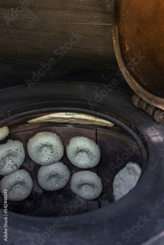 Baking in the tandoor