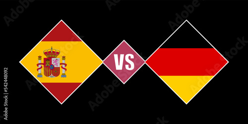 Spain vs Germany flag concept. Vector illustration. Free Download Spain vs Germany flag concept. Vector illustration. - GFXLoad