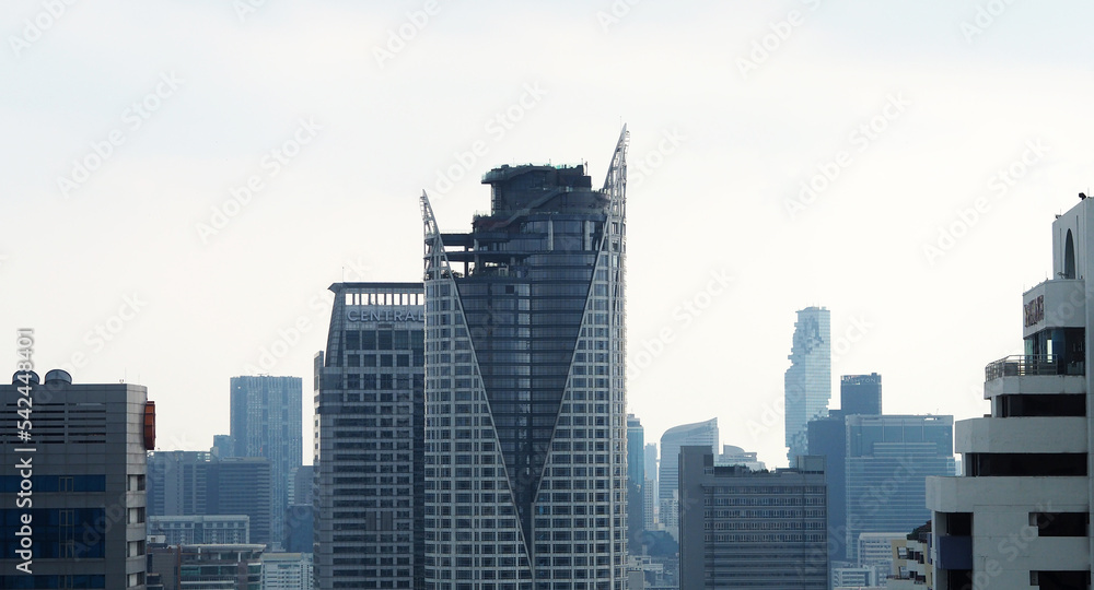  Cityscape in bangkok metropolis skyline  panorama.