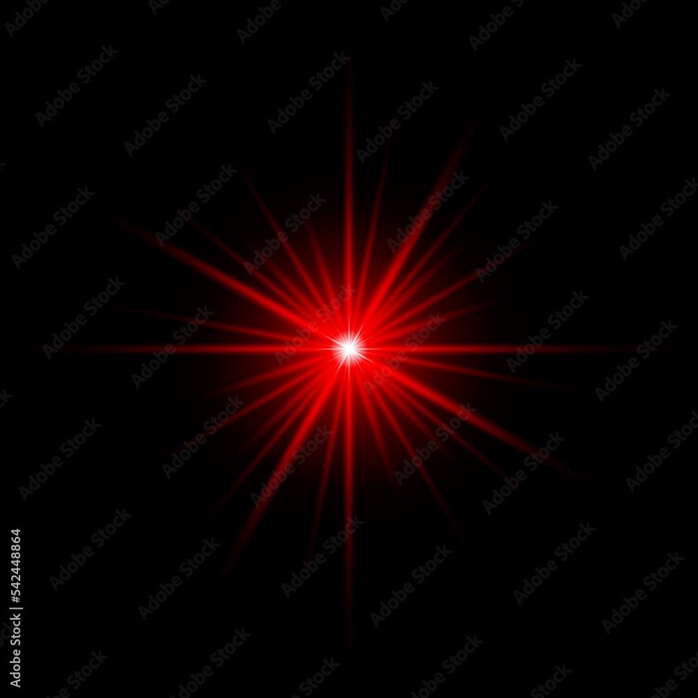 Abstract laser star red. On a black background. Abstract laser star red. On a black background.