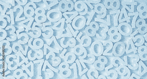Background of blue numbers. Illustration.