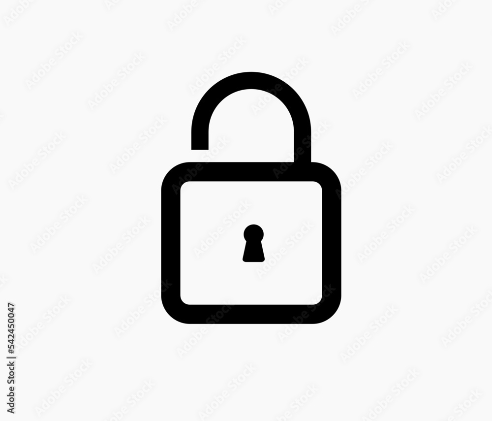 padlock unlock vector design isolated padlock unlock vector design isolated