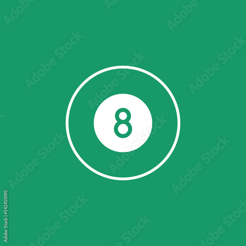 Snooker ball  icon. Black Snooker ball vector. wallpaper. background.
