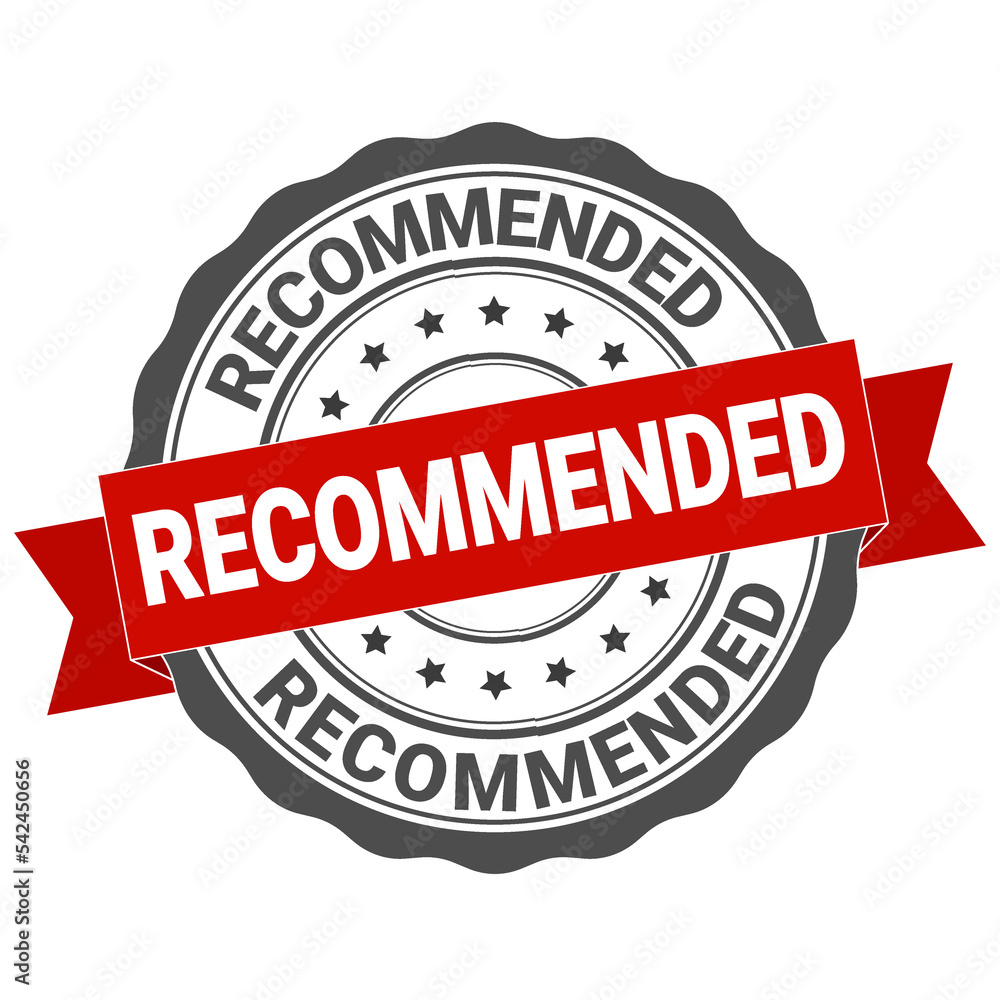 Obraz premium Recommended stamp label