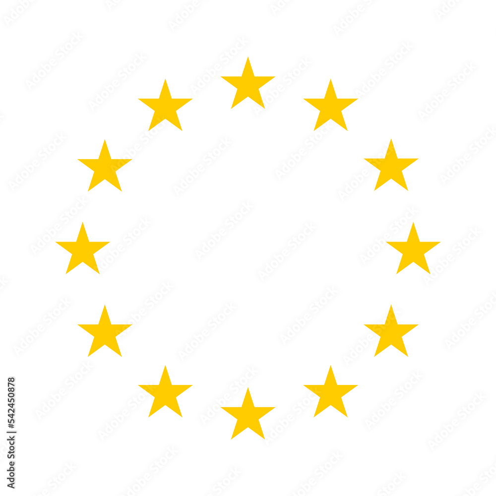 European Union stars isolated PNG - obrazy, fototapety, plakaty 