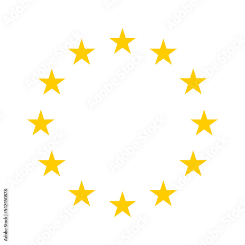 European Union stars isolated PNG