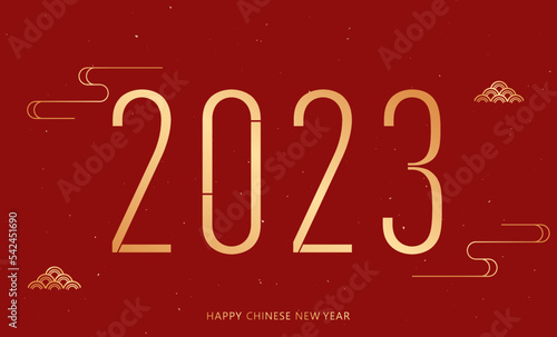 Abstract 2023 font design,Chinese ew year greeting card or poster element