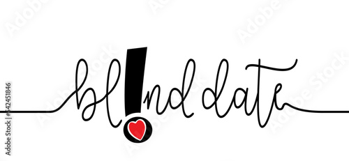 A blind date is a meeting between two people who do not know each other with the aim of a romantic relationship. Love affair, surprise. For valentine, valentines day or romantic, dating time.