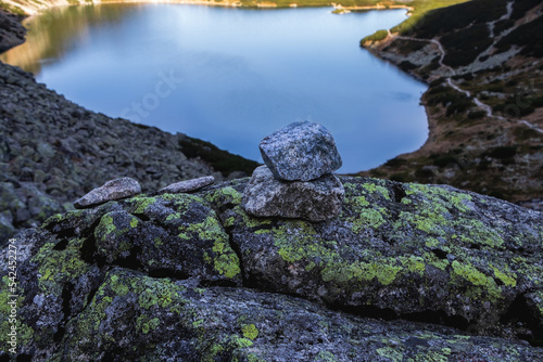 Obraz na płótnie Tatry krajobraz panorama staw górski w salonie