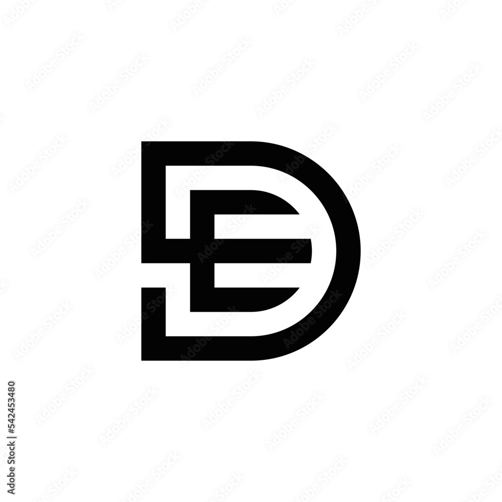 Abstract DE initials monogram logo design, icon for business, template, simple, elegant Abstract DE initials monogram logo design, icon for business, template, simple, elegant