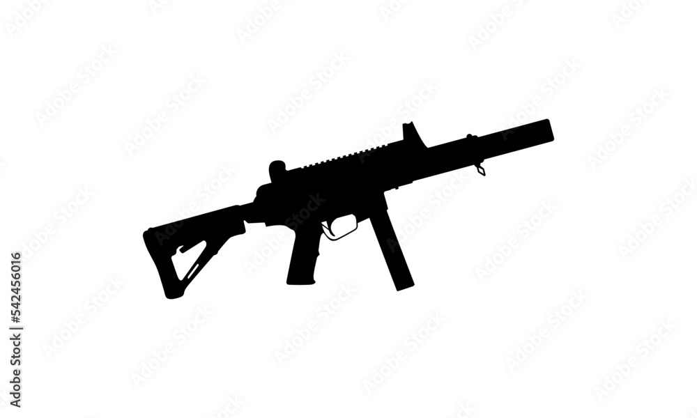Silhouette of Pistol Gun for Logo, Pictogram, Art Illustration, Website or Graphic Design Element. Vector Illustration Silhouette of Pistol Gun for Logo, Pictogram, Art Illustration, Website or Graphic Design Element. Vector Illustration