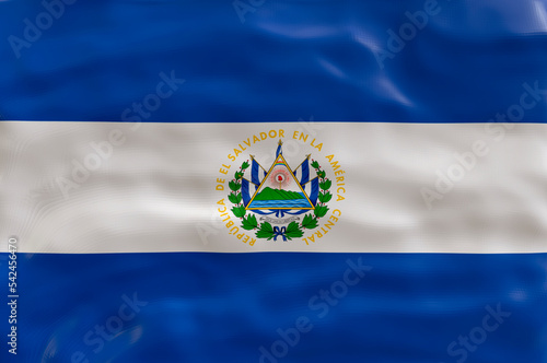 National flag of El Salvador. Background with flag of El Salvador