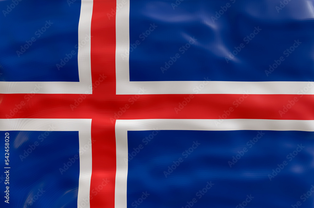 Fototapeta premium National flag of Iceland. Background with flag of Iceland