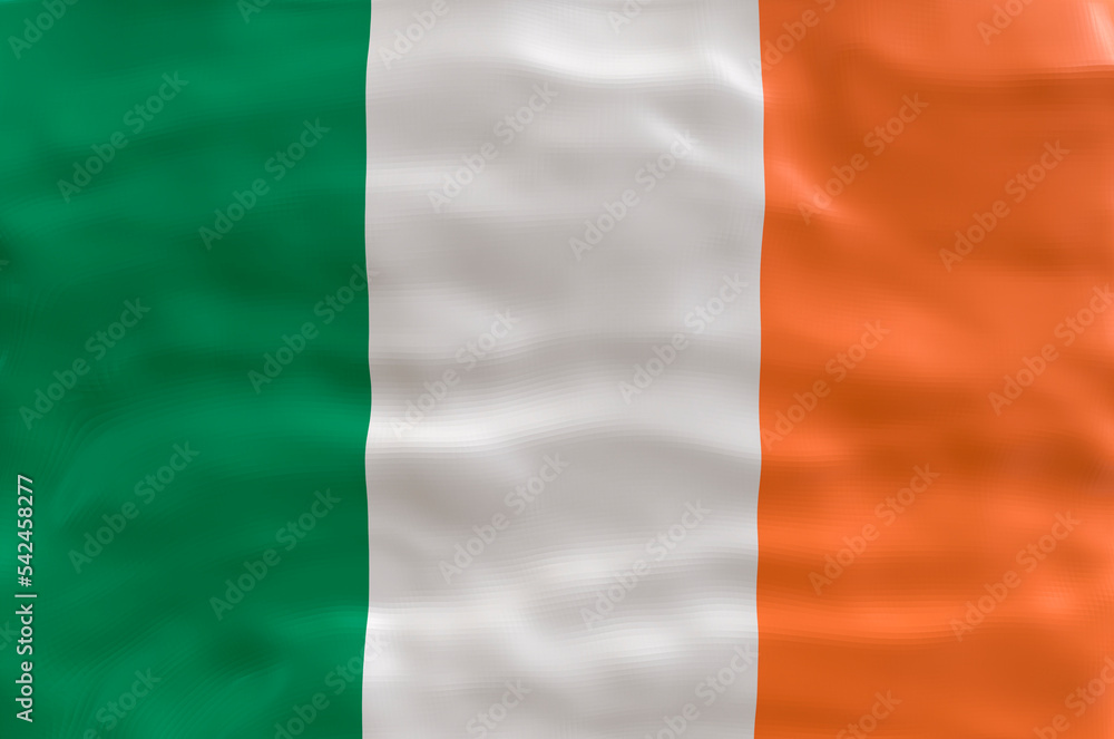National flag of Ireland. Background with flag of Ireland National flag of Ireland. Background with flag of Ireland