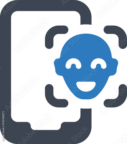 Mobile face recognition icon