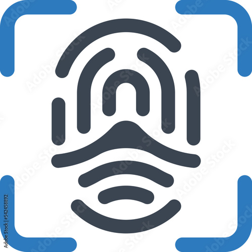 Fingerprint identification icon
