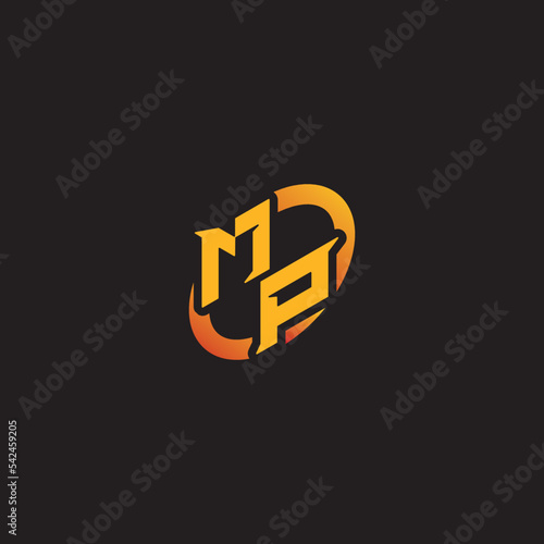 PM initial Design abstract esports logo for twitch and youtube ideas