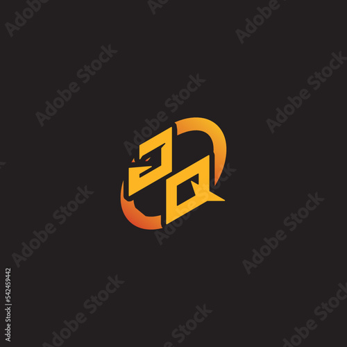 QJ initial Design abstract esports logo for twitch and youtube ideas photo