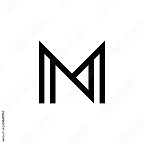 	
Abstract MN initials monogram logo design, icon for business, template, simple, elegant