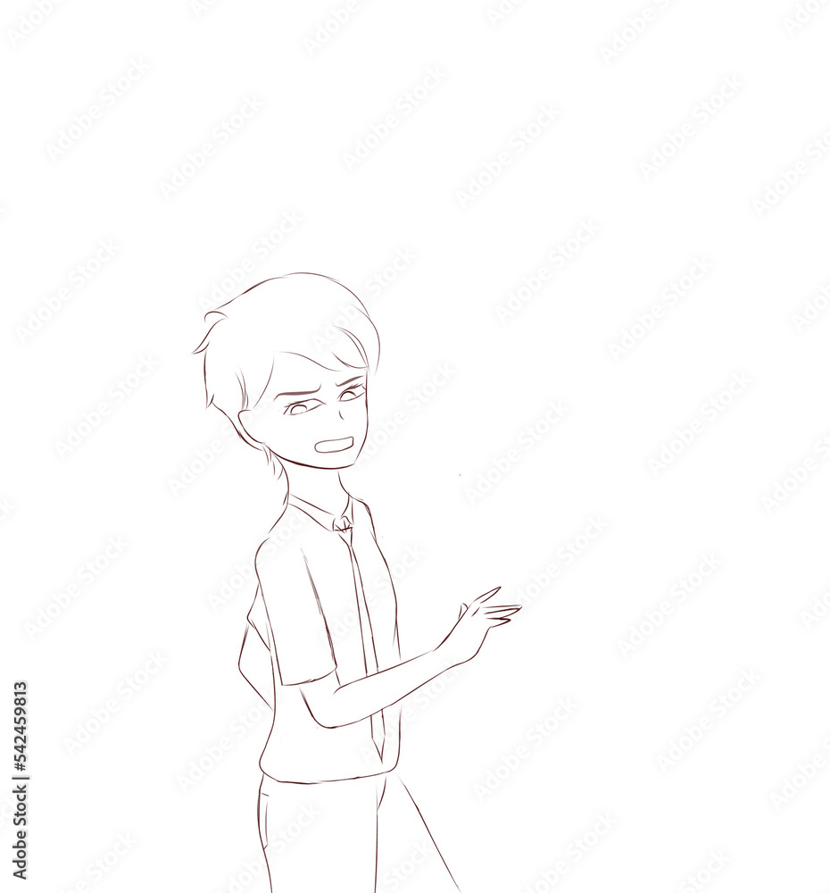 Sketch of a boy who escape from some places Sketch of a boy who escape from some places