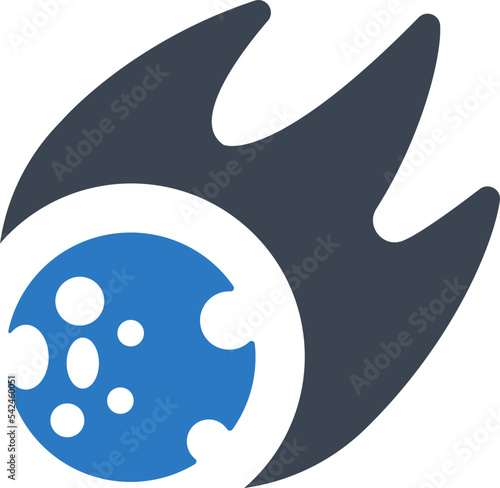 Comet meteorite icon