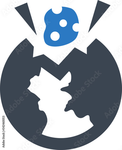 Comet collision icon