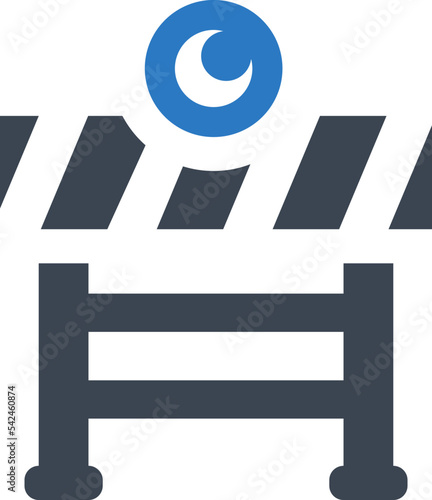 Construction barricade icon