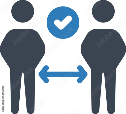 Social distancing icon