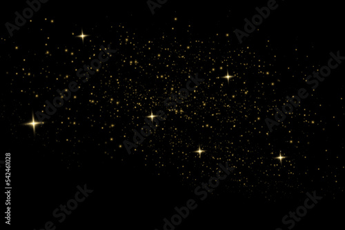 White sparks glitter special light effect. Vector sparkles on transparent background. Christmas abstract pattern.