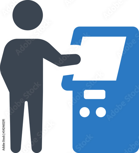 ATM banking icon photo