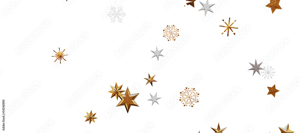 Christmas theme, golden openwork shiny snowflakes, star Christmas theme, golden openwork shiny snowflakes, star