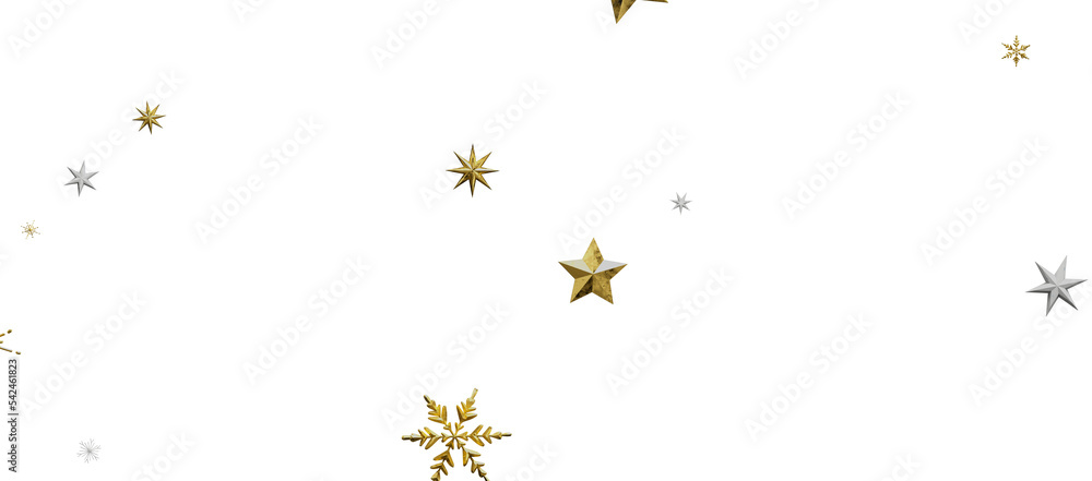 Christmas theme, golden openwork shiny snowflakes, star Christmas theme, golden openwork shiny snowflakes, star