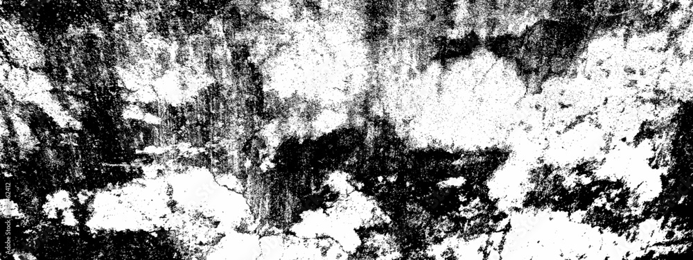 Abstract grunge texture of grainy and scratched wall, ancient distressed black and white grunge texture, black and white background with distressed vintage grunge texture for construction.