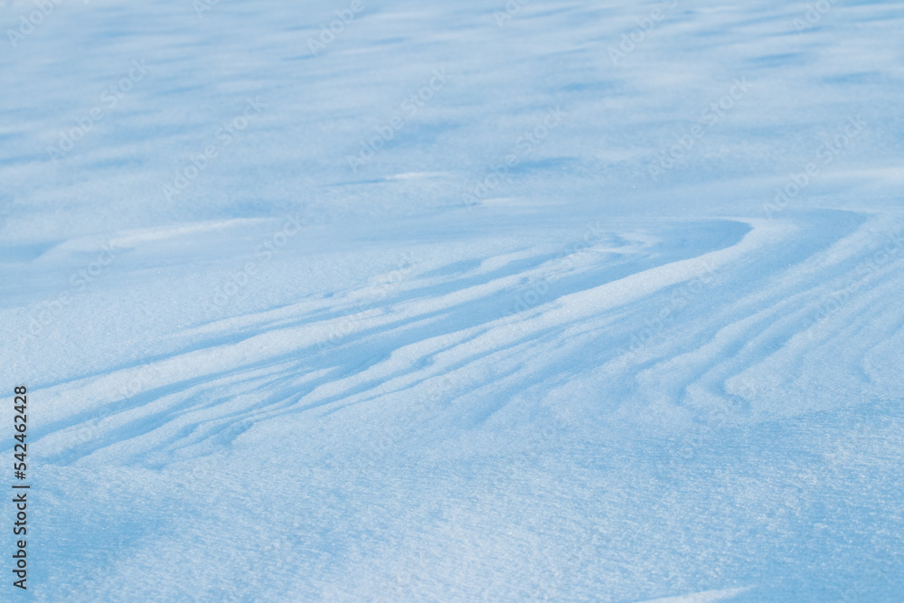 Snowy background, snow-covered surface of the earth after a blizzard in the morning in the sunlight with distinct layers of snow Snowy background, snow-covered surface of the earth after a blizzard in the morning in the sunlight with distinct layers of snow