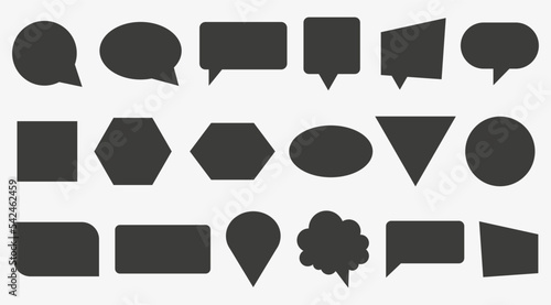 Collection of stylish comment banner.Modern comment banner set