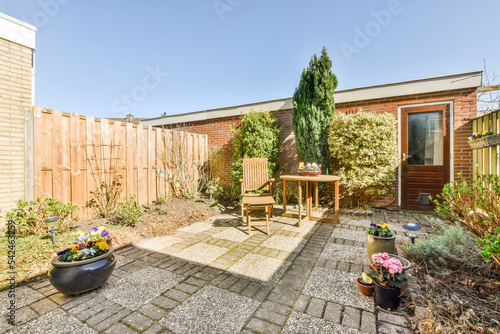 Wallpaper Mural Spacious terrace with deckchair in countryside Torontodigital.ca