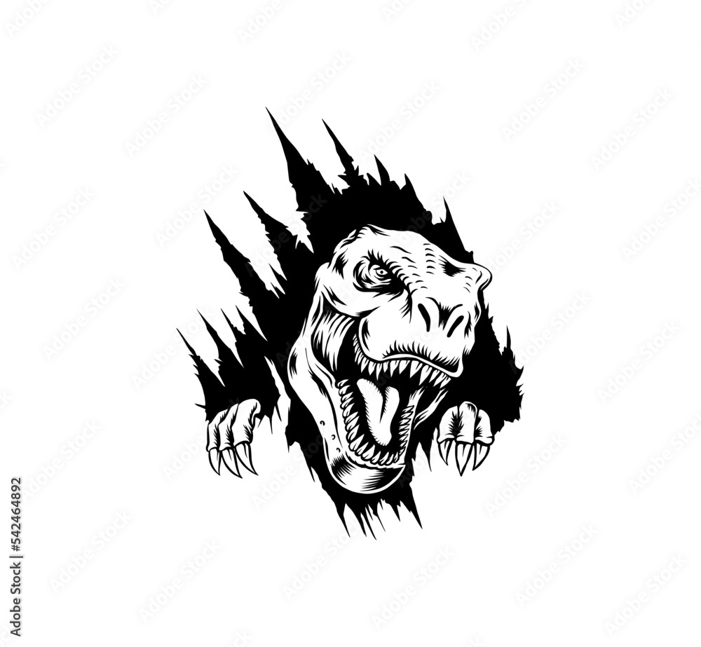 Obraz premium Tyrannosaurus vector illustration