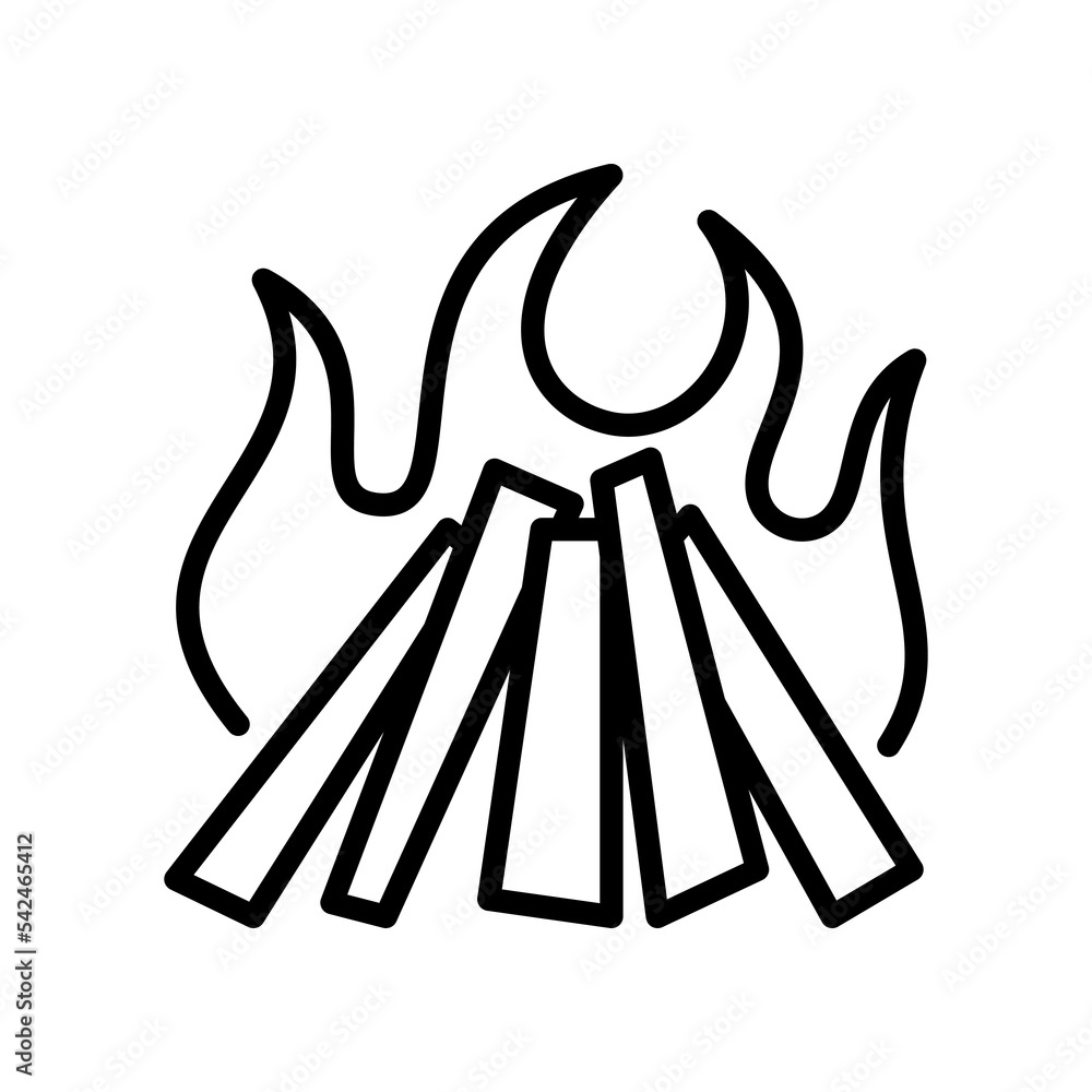 Firewood Vector Icon. Burning Logs. Heat source from burning wood. Firewood Vector Icon. Burning Logs. Heat source from burning wood.