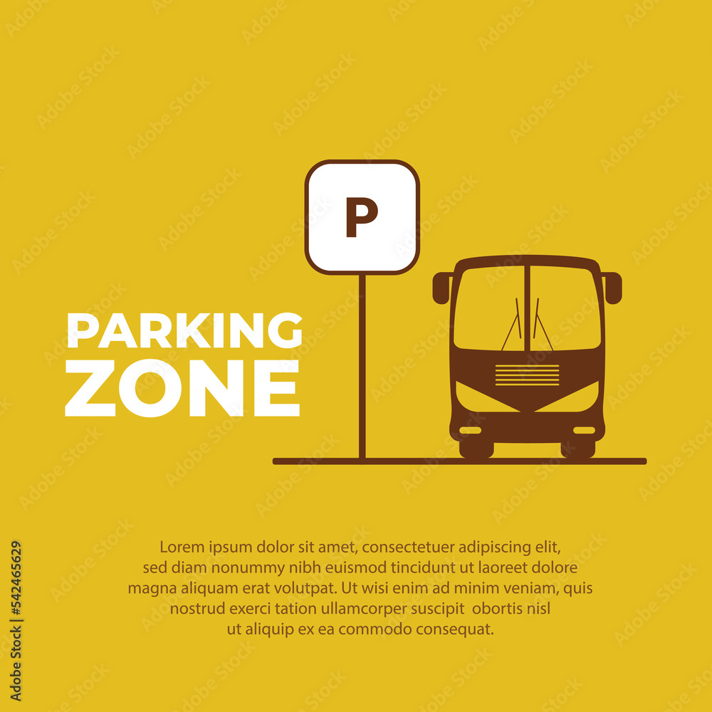 Naklejka premium Parking design over a colorful background, vector illustration.